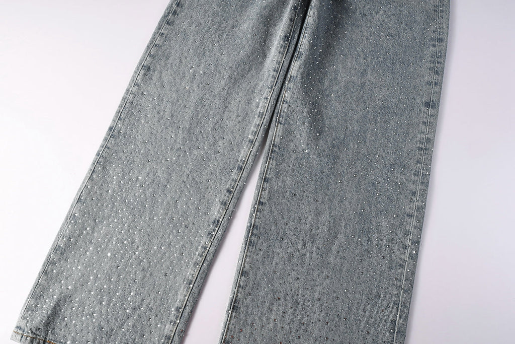 Purple Brand Crystal Diamond Skinny Jeans #9133