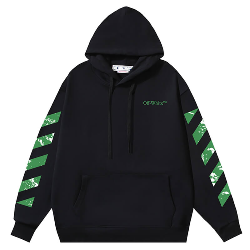Off-White Moon Camera Arrow Skate Hoodie – Green Marble Print