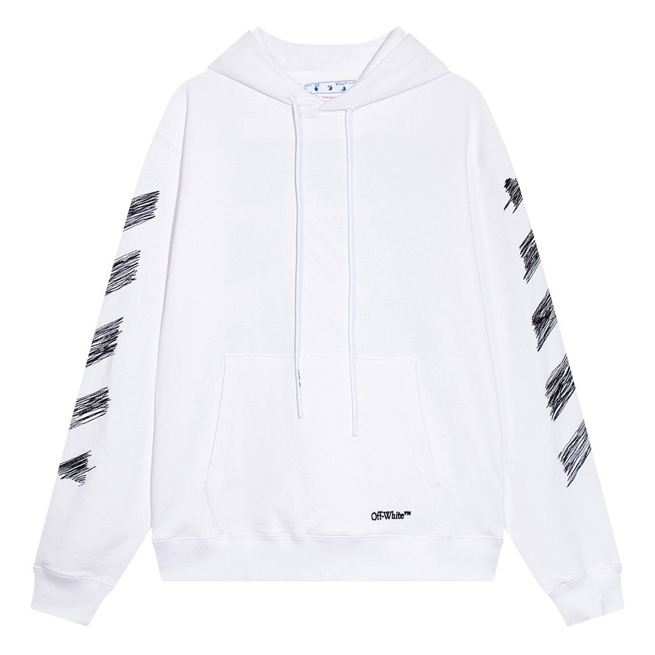 OFF-WHITE Diag Scribble Hoodie — Men's Oversized Cotton Pullover