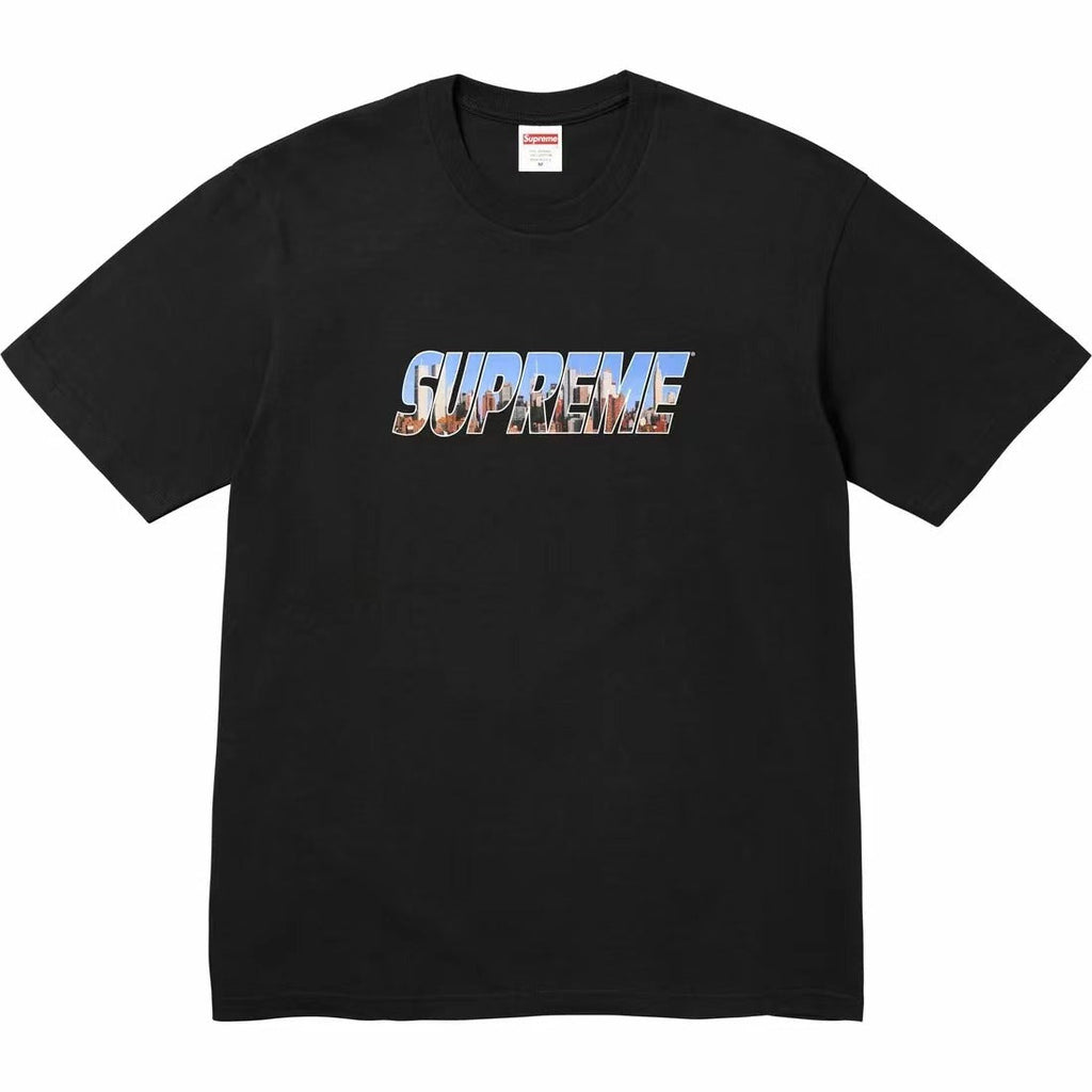 Supreme FW23 Week 1 Gotham Tee — Black / White