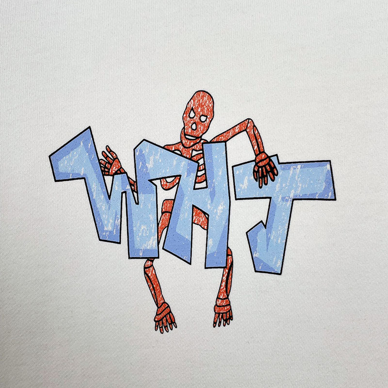OFF WHITE Colorful Graffiti Letters Pattern Hoodie – White