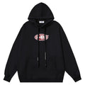 OFF-WHITE Black Hoodie with Crystal Print