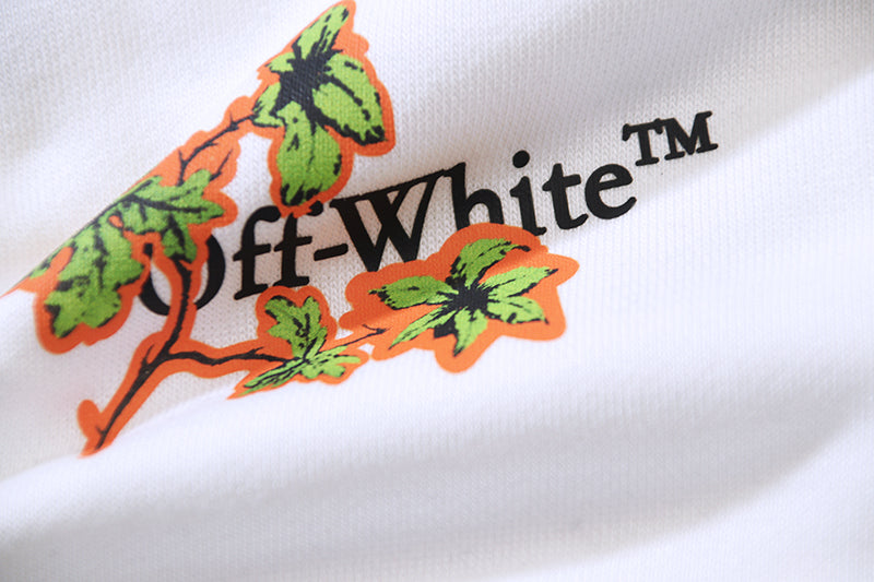 OFF-WHITE Ramage Flower Arrow Drawstring Hoodie