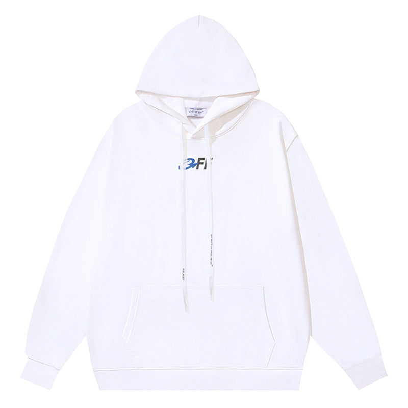 OFF-WHITE Logo Embroidered Drawstring Hoodie