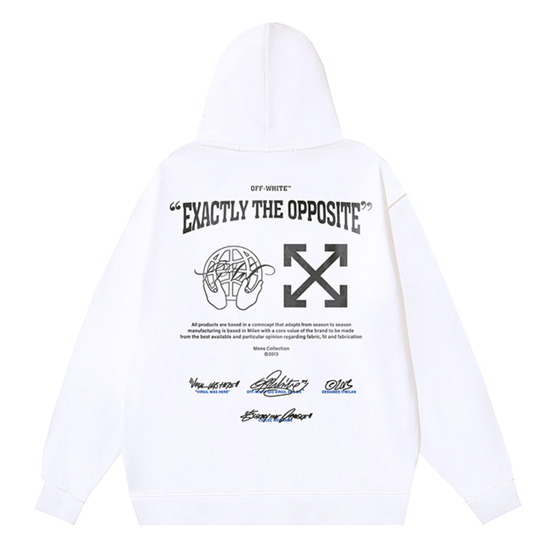 OFF-WHITE Logo Embroidered Drawstring Hoodie