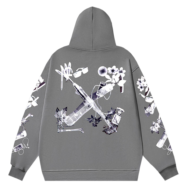 OFF-WHITE Scan Arrow Overprint Hoodie