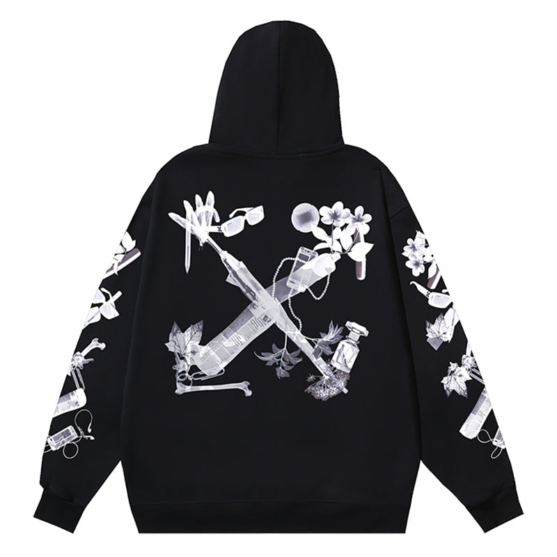 OFF-WHITE Scan Arrow Overprint Hoodie