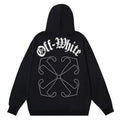 Off-White Logo Drawstring Hoodie – Fleece-Lined Streetwear Essential