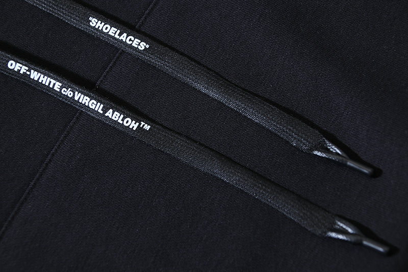 Off-White Logo Drawstring Hoodie – Fleece-Lined Streetwear Essential