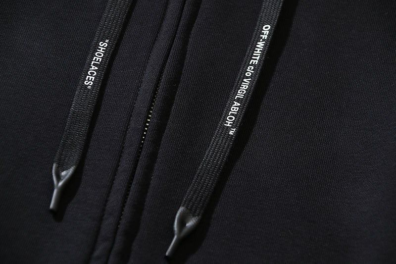 Off-White Rubber Arrow Slim Zip Hoodie