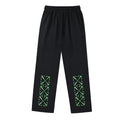 OFF-WHITE Green Metallic Arrow Block Print Straight-Leg Pants