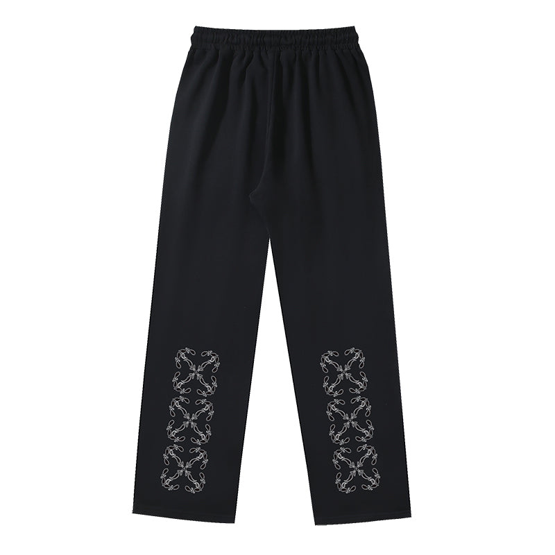 Off-White Arrow Print Casual Trousers – Straight Loose Fit