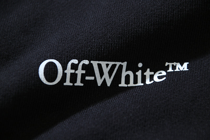 Off-White Arrow Print Casual Trousers – Straight Loose Fit