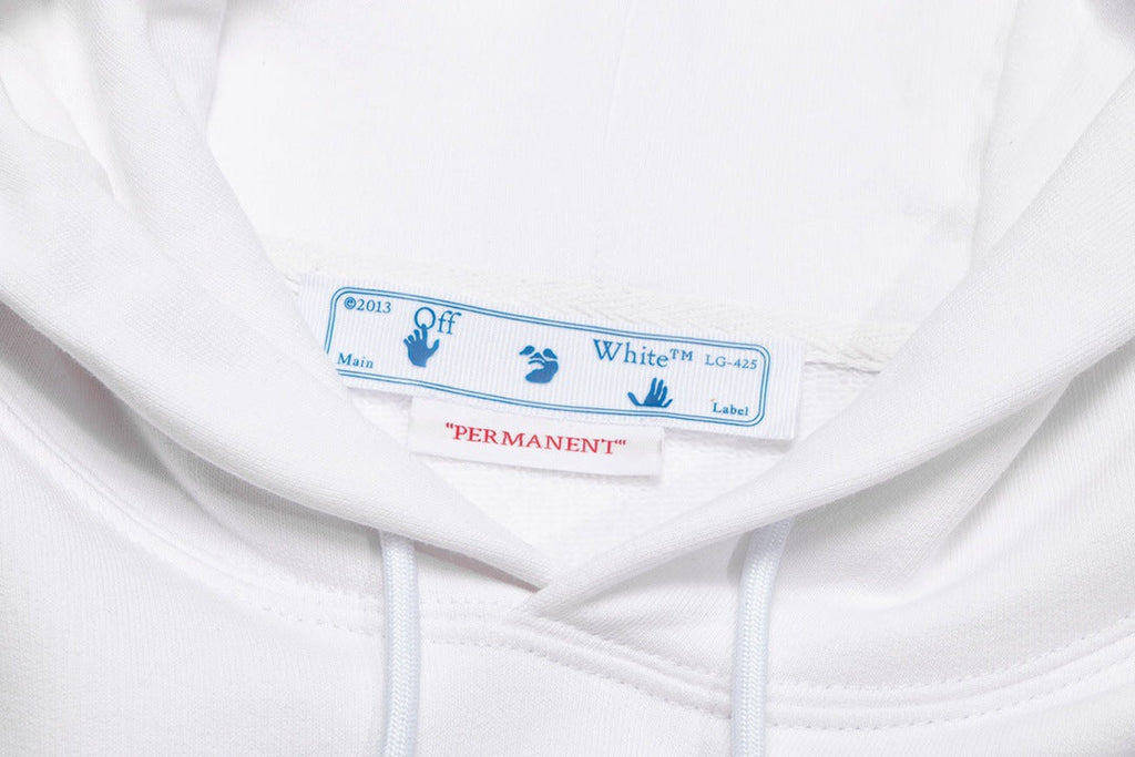 OFF WHITE Scratch Arrow Hoodie – Black & White