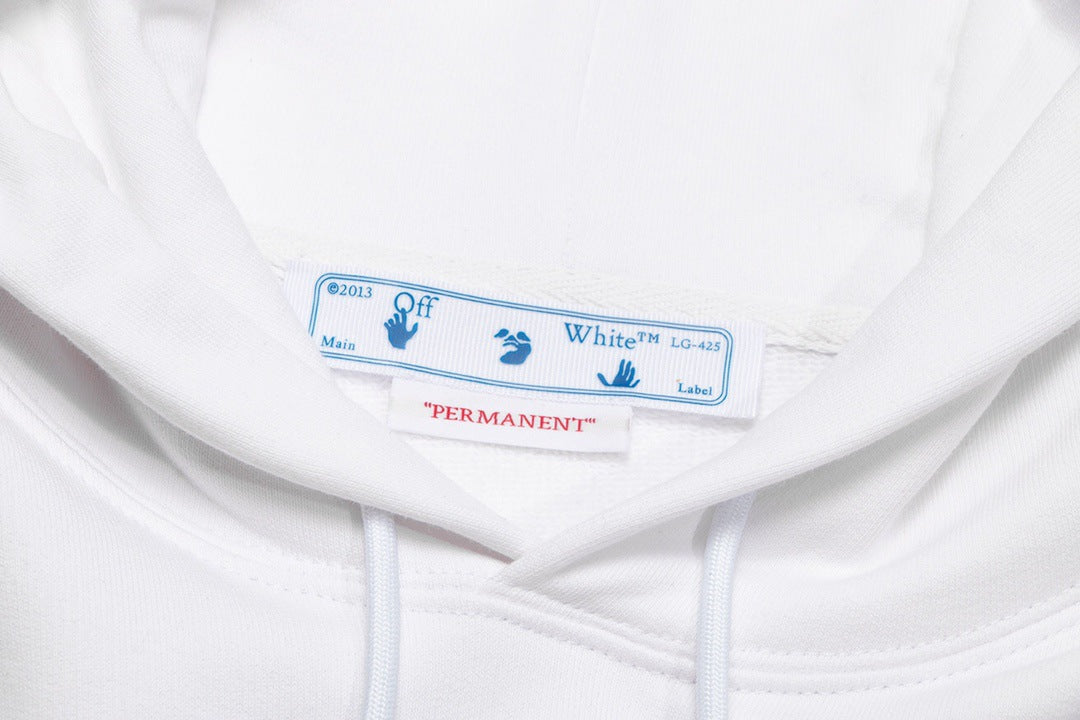 OFF WHITE Scratch Arrow Hoodie – Black & White
