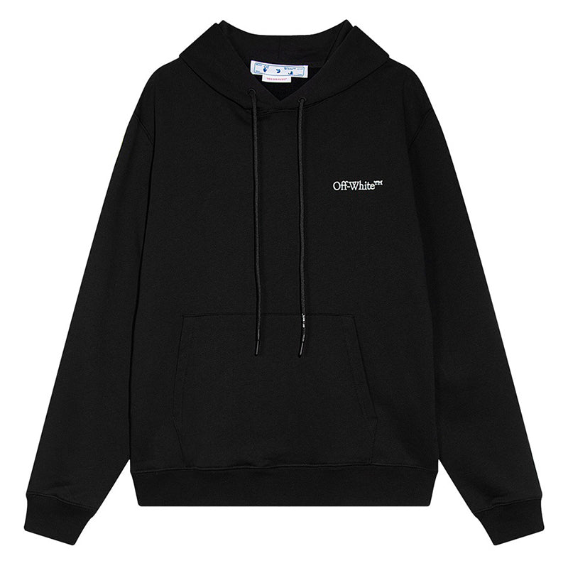 OFF WHITE Scratch Arrow Hoodie – Black & White