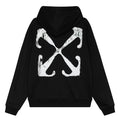 OFF WHITE Scratch Arrow Hoodie – Black & White