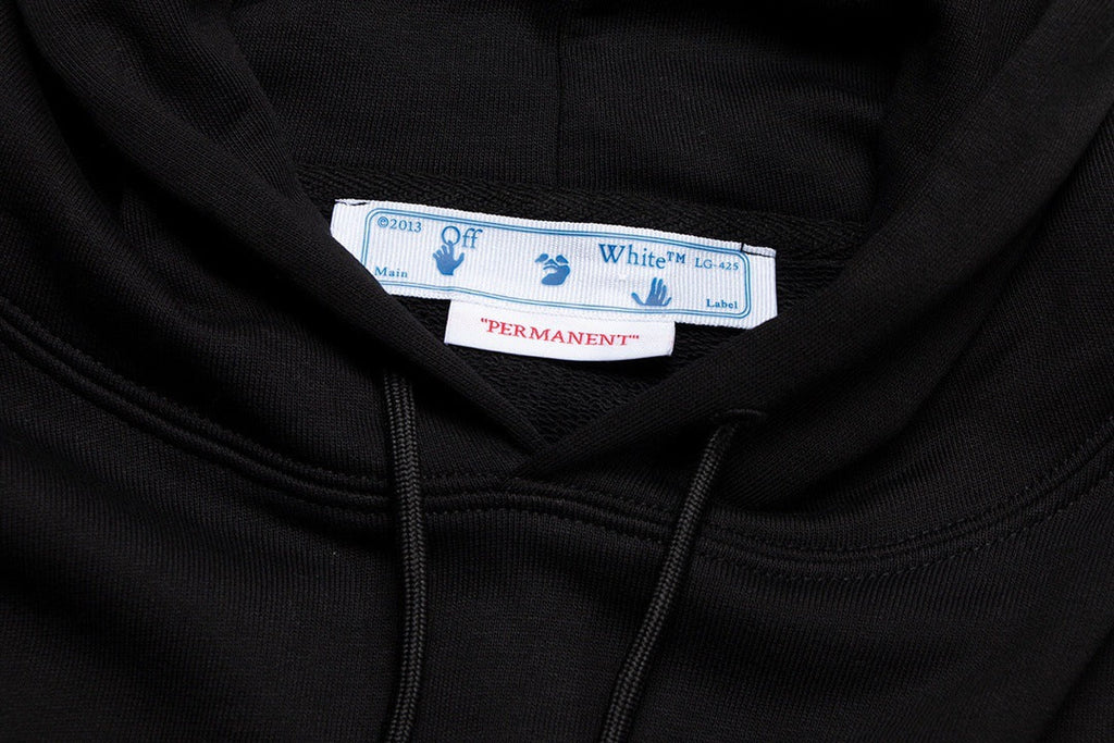 OFF WHITE Liquid Paint Spray Paint Arrow Hoodie – Black & White