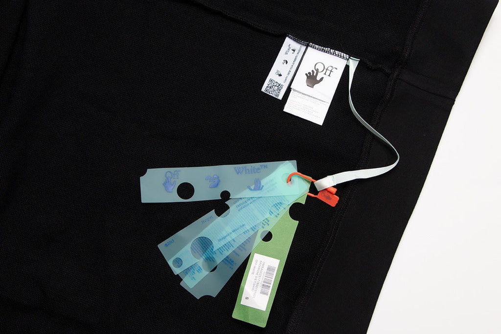 OFF WHITE Liquid Paint Spray Paint Arrow Hoodie – Black & White