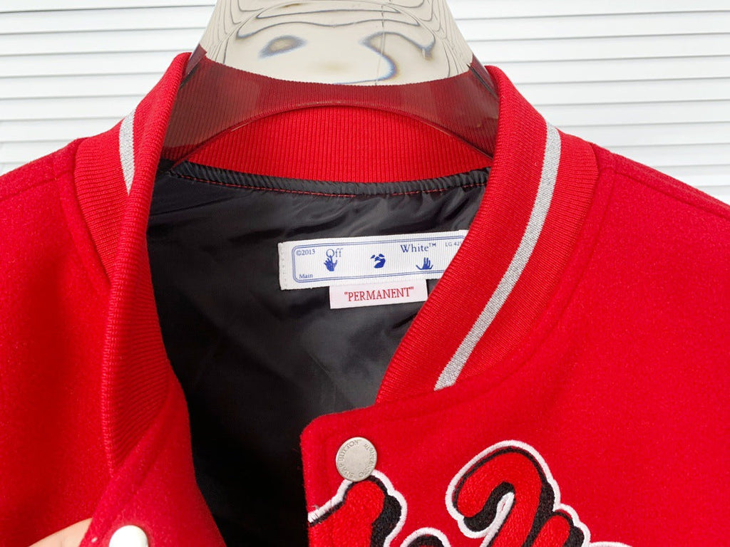 OFF-WHITE x NBA Chicago Bulls Varsity Jacket