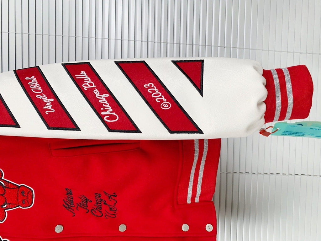 OFF-WHITE x NBA Chicago Bulls Varsity Jacket