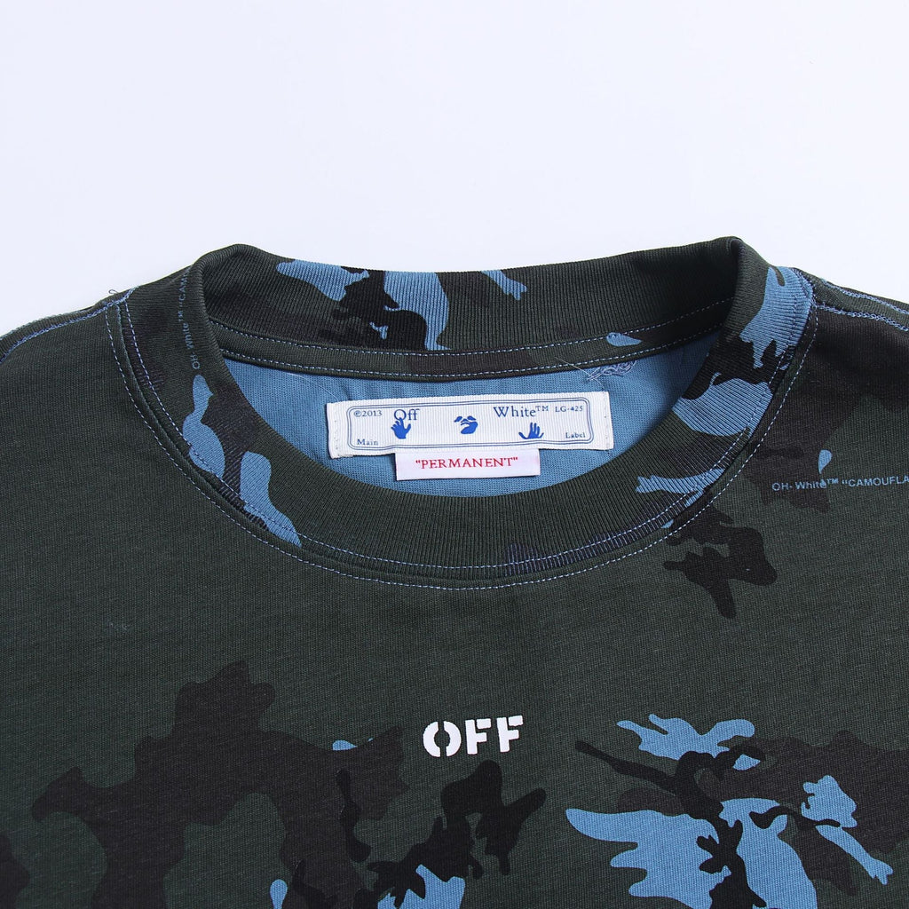 OFF-WHITE "Seeing Things" Camo Arrow Graphic T-Shirt