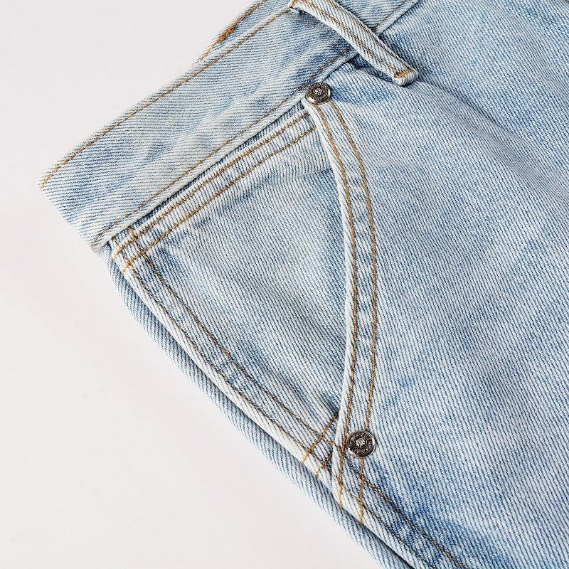 AMIRI Loose Fit Distressed Jeans – Full Length Denim