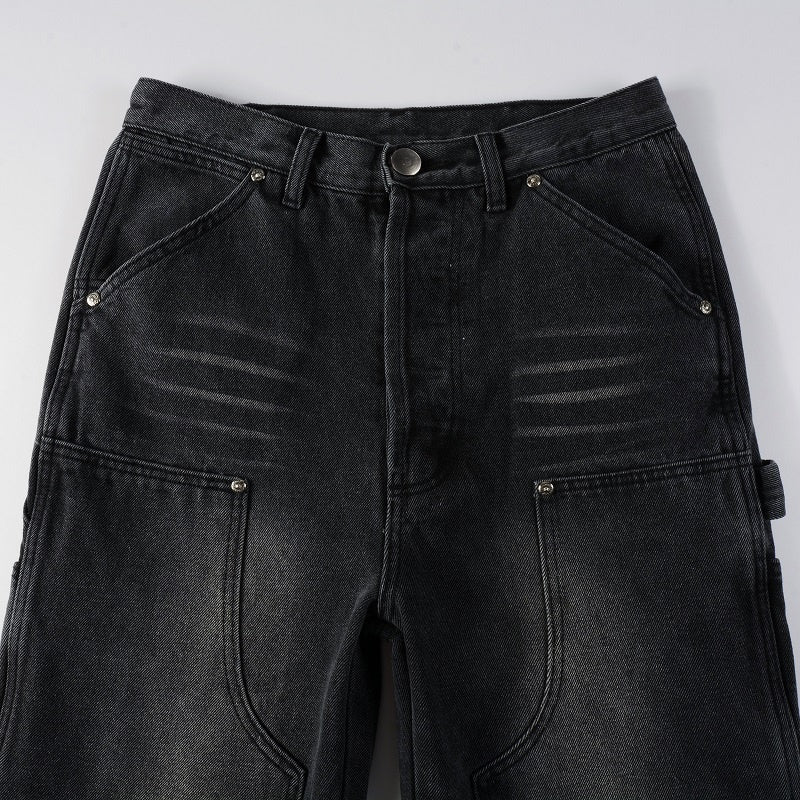 AMIRI Loose Jeans #9301 – Distressed Cotton Denim
