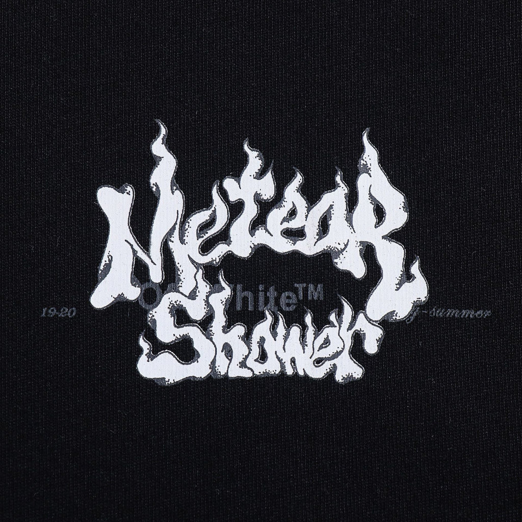 OFF-WHITE "No Fear" Flame Gothic Graphic T-Shirt