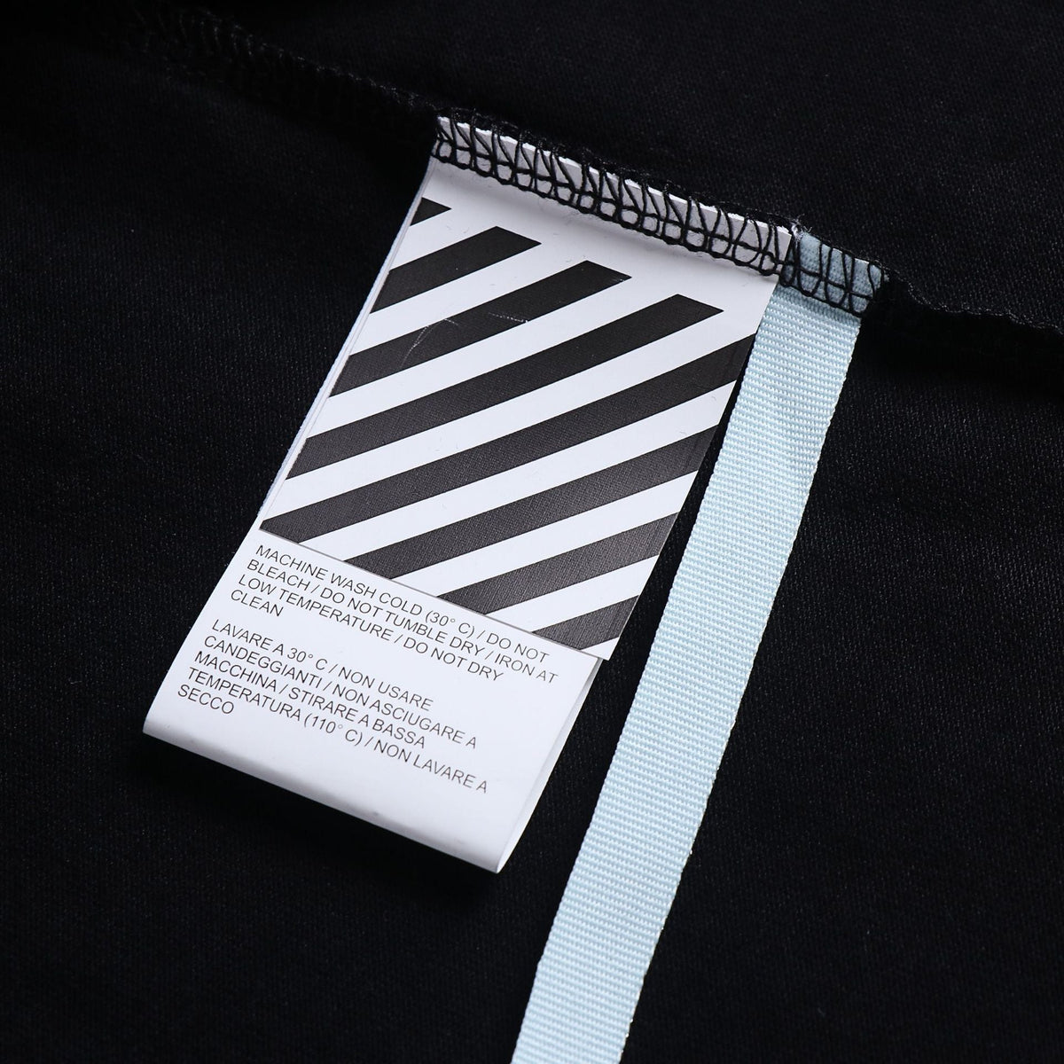 OFF-WHITE "No Fear" Flame Gothic Graphic T-Shirt