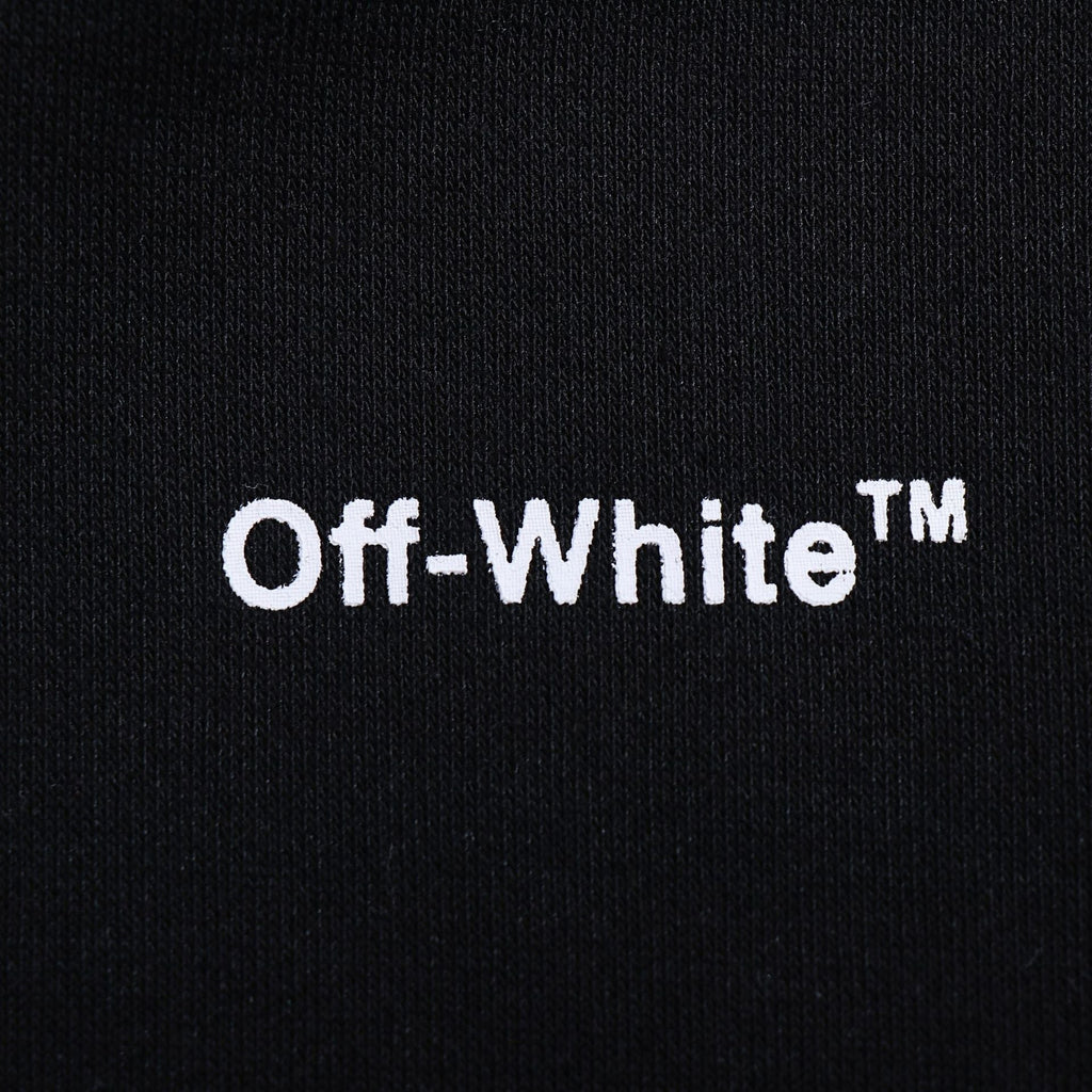 Off-White Outline Diagonal Stripe Hoodie – Pullover Fleece