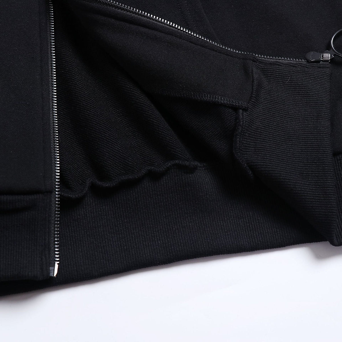 Off-White Outline Diagonal Stripe Zip Hoodie – Black Fleece