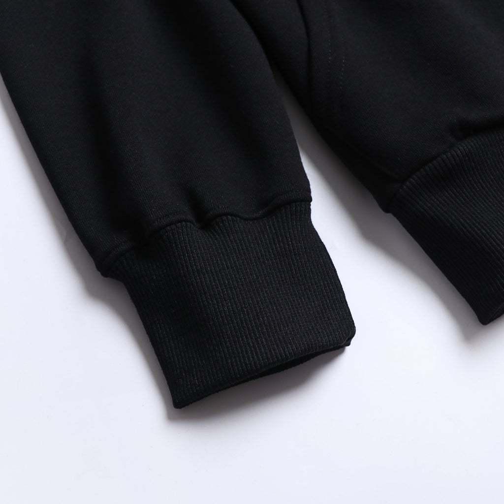 Off-White Outline Diagonal Stripe Zip Hoodie – Black Fleece