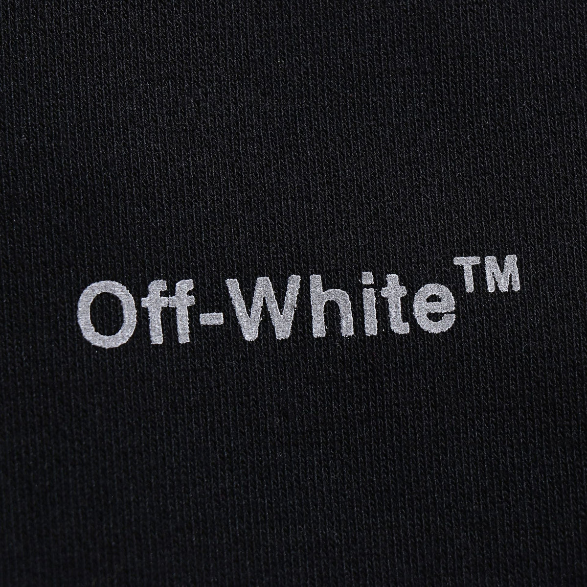 Off-White Outline Diagonal Stripe Zip Hoodie – Black Fleece