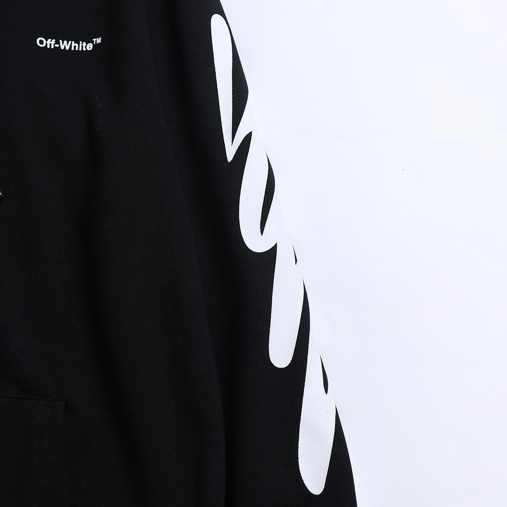 Off-White Zip-Up Hoodie — 100% Cotton Fleece