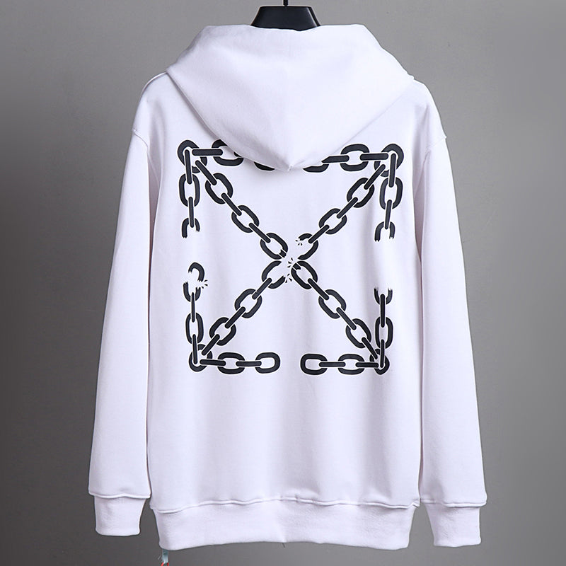 Off-White Chain Arrow Hoodie – Pullover Fleece