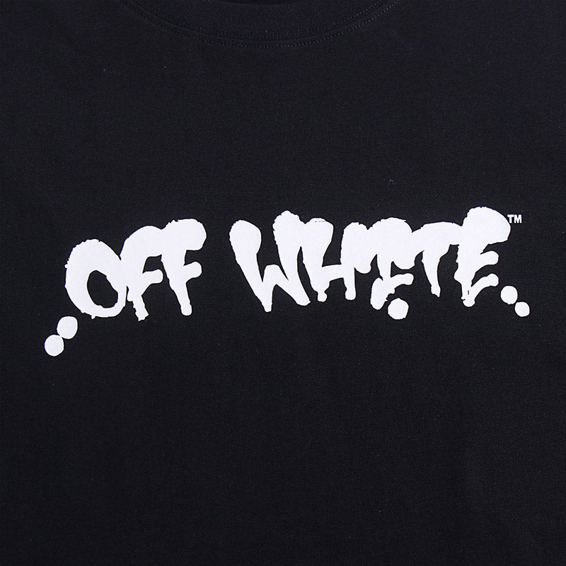 OFF-WHITE "Drip Logo" Melting Graffiti Graphic T-Shirt
