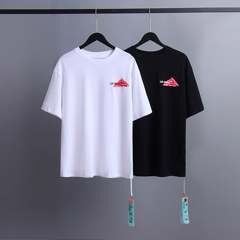 OFF-WHITE "Red Brushstroke" Arrow Graphic T-Shirt