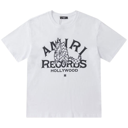 AMIRI Graphic-Print Cotton T-Shirt | Black, White & Apricot