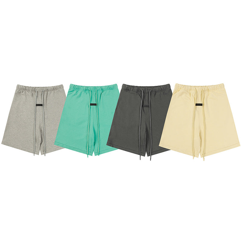 Fear of God Season 9 Multi-Line Letter Print Shorts – Pale Yellow / Grey