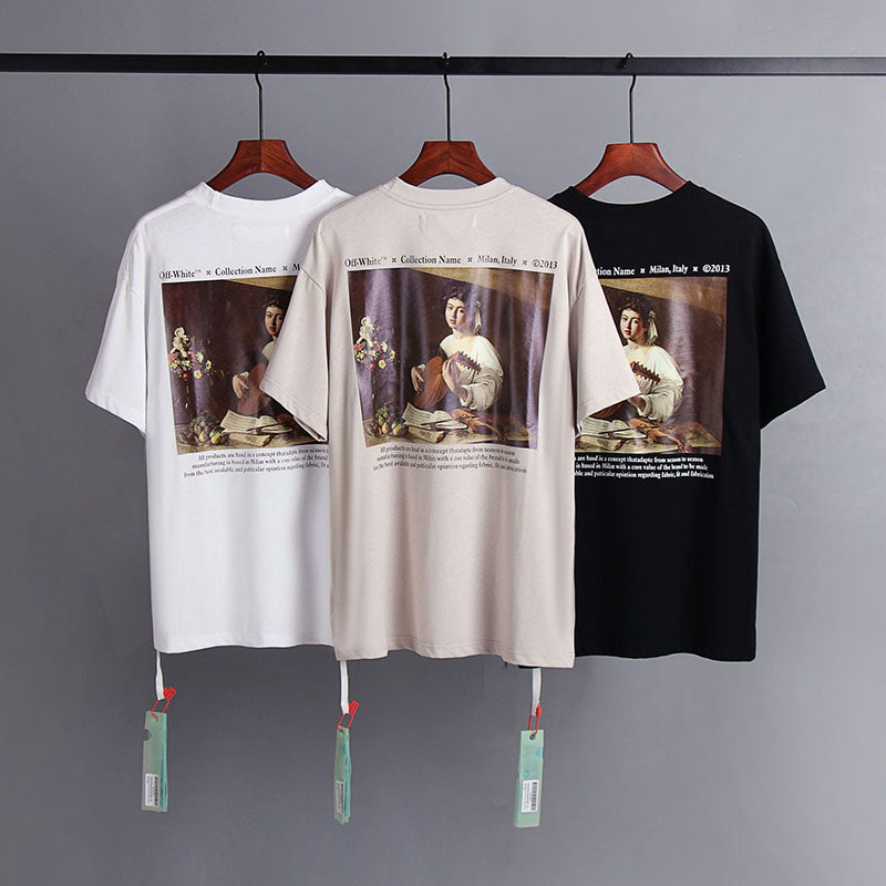 Off-White Piano Player Oil Painting T-Shirt