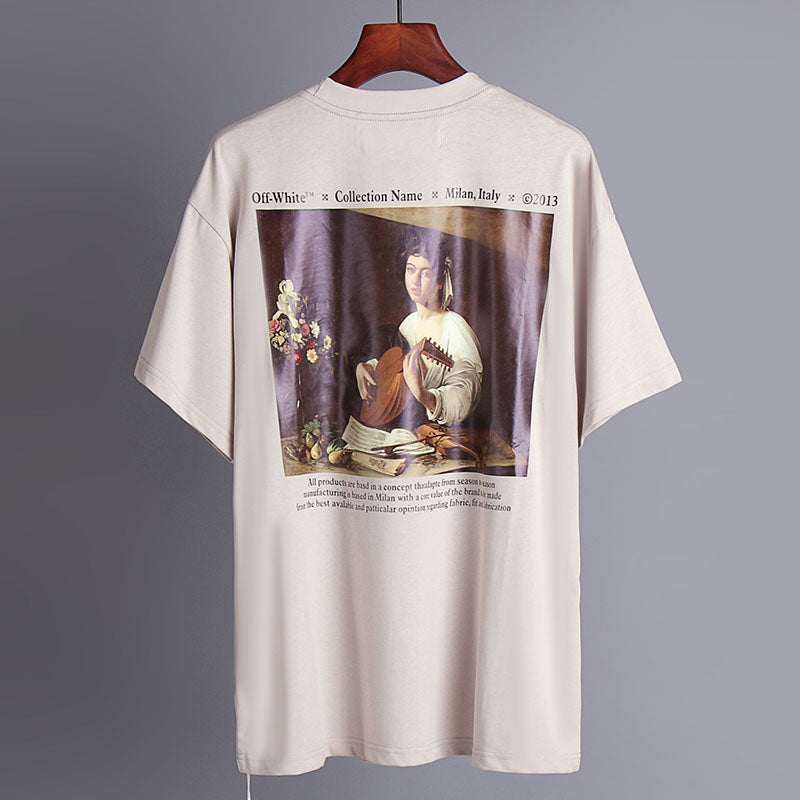 Off-White Piano Player Oil Painting T-Shirt
