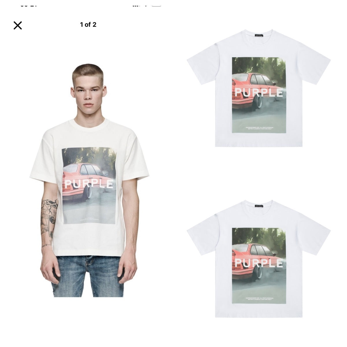 Purple Brand T-Shirt – White