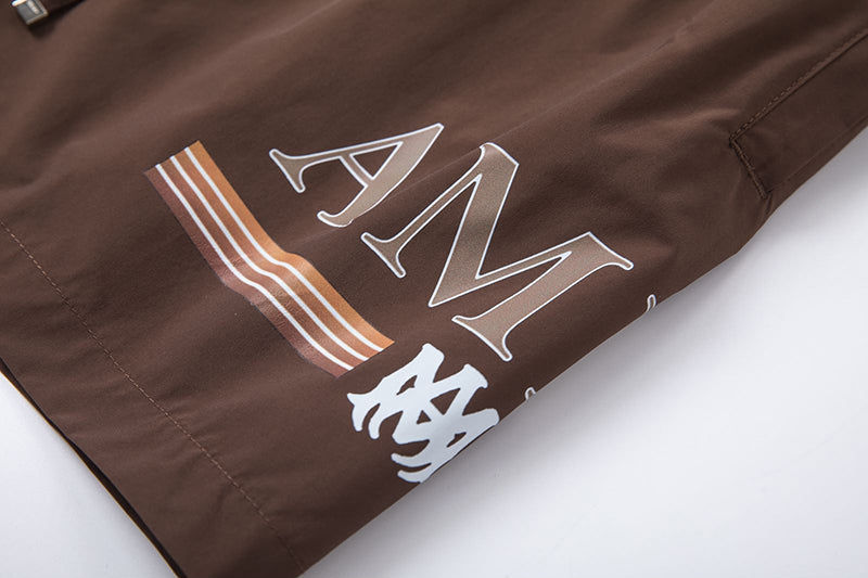 AMIRI Logo-Print Swim Shorts