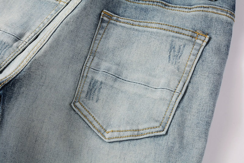 AMIRI Slim Fit Distressed Jeans – Full Logo Denim