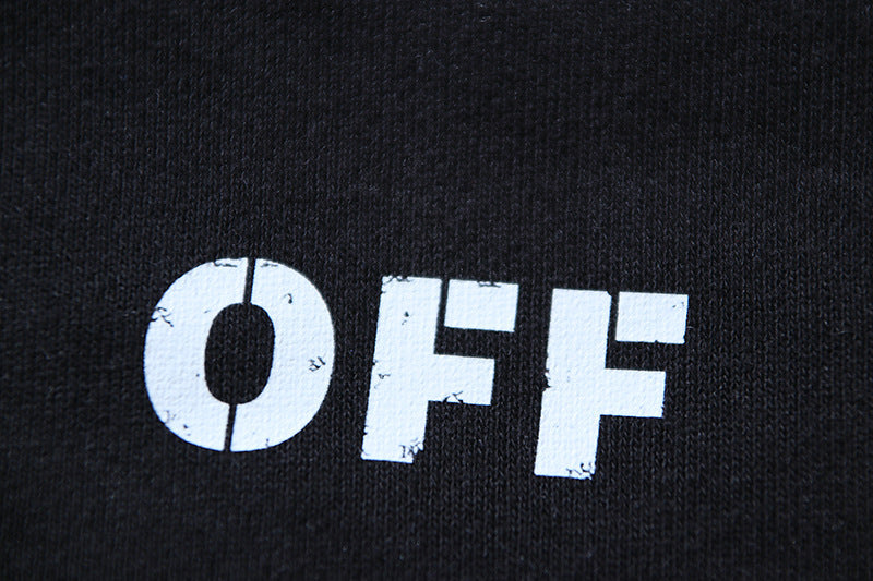 OFF-WHITE "OFF" Dual-Leg Stencil Cotton Sweatshorts