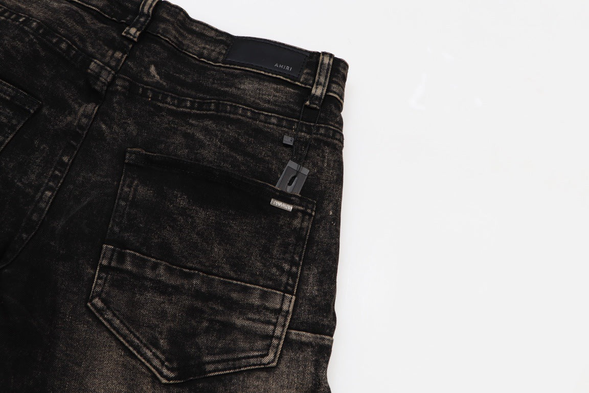 AMIRI Slim Jeans #H502 – Distressed Cotton Denim