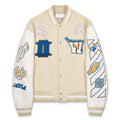 OFF WHITE Applique Wool-Blend Bomber Jacket – Apricot