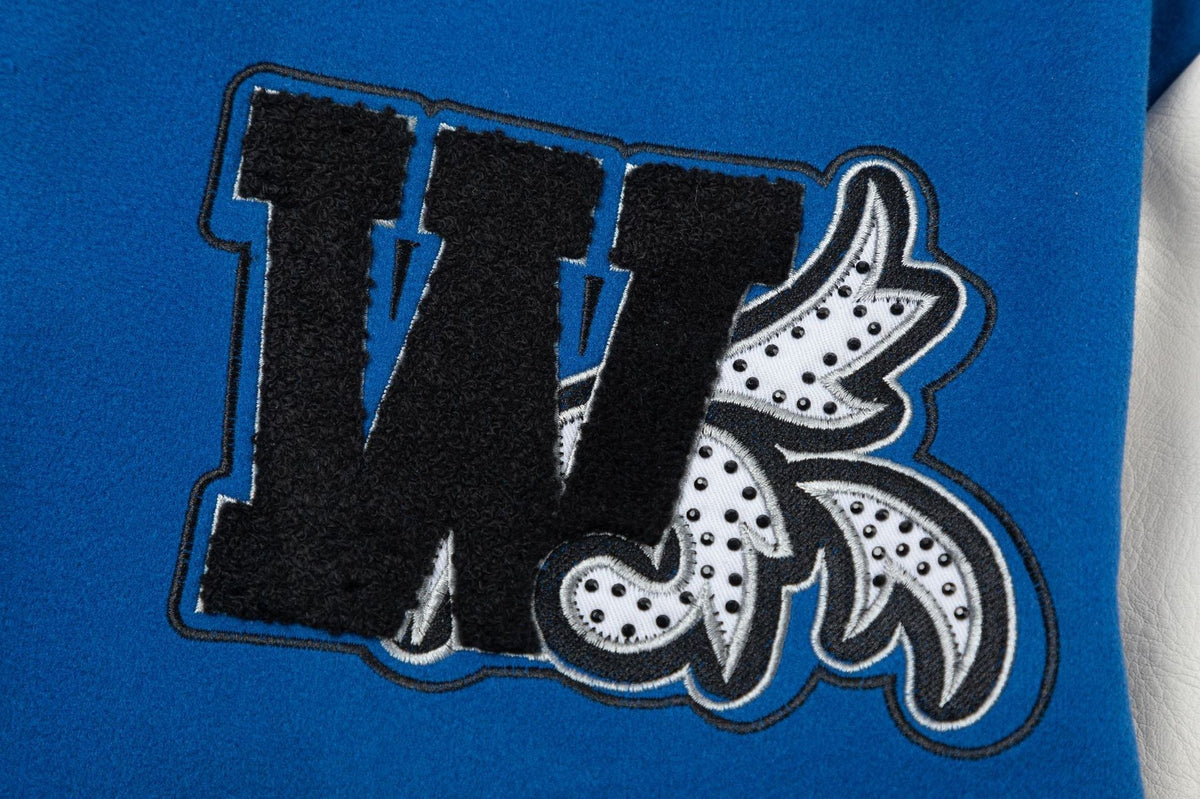 OFF WHITE Royal Varsity Jacket – Blue Edition