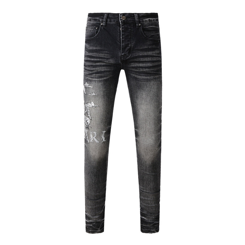 AMIRI Slim Fit Distressed Jeans – Full Length Denim
